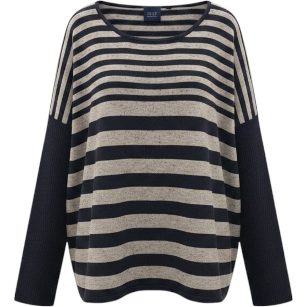 Blue by Saks Fifth Avenue Cashmere Striped Pullover Sweater Medium Preppy Chic